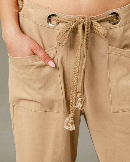 Umgee Cargo - Inspired Drawstring Pants - Sleekdenim.com