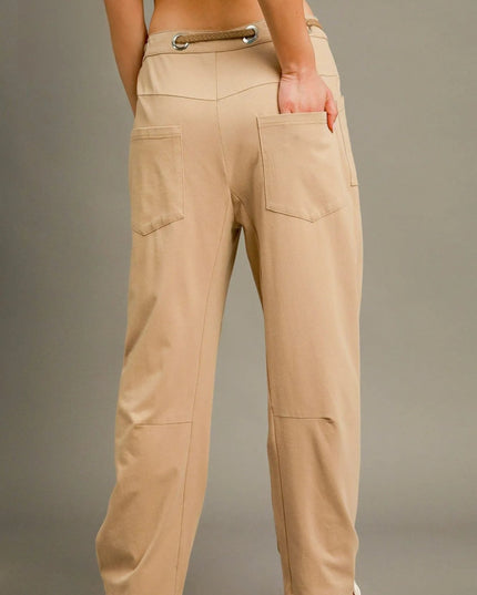 Umgee Cargo - Inspired Drawstring Pants - Sleekdenim.com