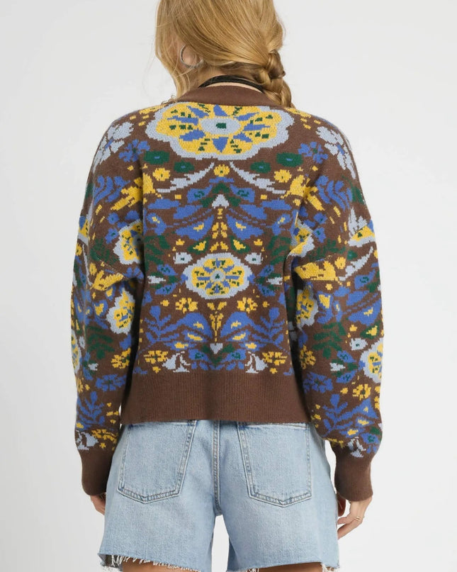 Umgee Floral Knit Button - Up Cardigan - Sleekdenim.com