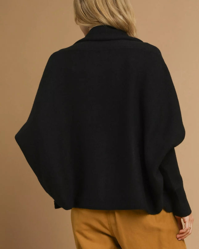 Umgee Open Front Cardigan with Front Pockets - Sleekdenim.com