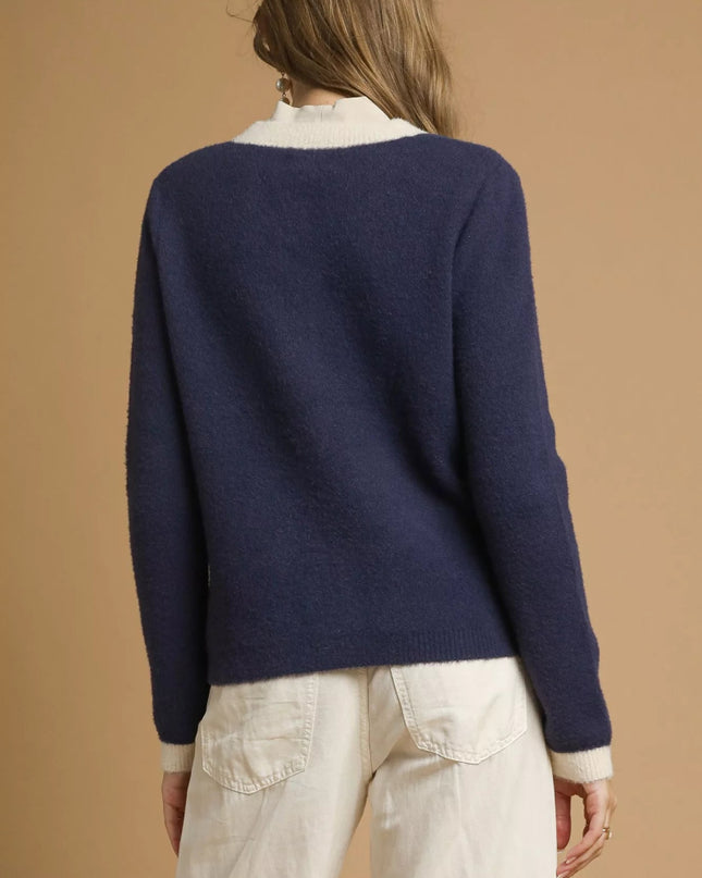 Umgee Two - Tone Button Front Cardigan - Sleekdenim.com