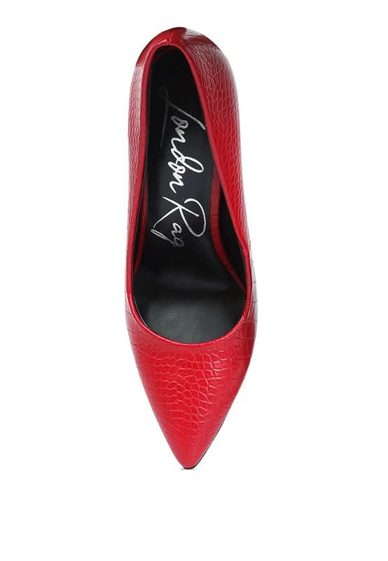 Urchin Croc High Stiletto Heel Pumps - Sleekdenim.com