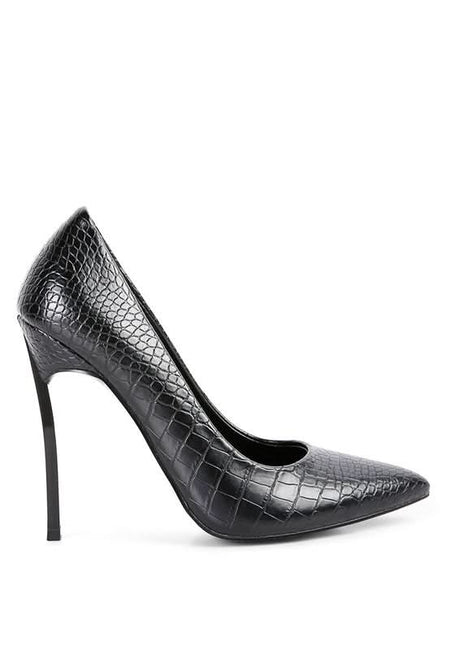 Urchin Croc High Stiletto Heel Pumps - Sleekdenim.com