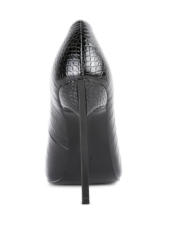 Urchin Croc High Stiletto Heel Pumps - Sleekdenim.com