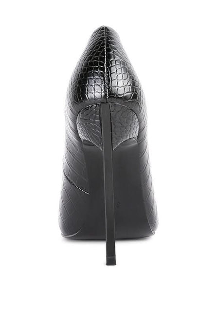 Urchin Croc High Stiletto Heel Pumps - Sleekdenim.com