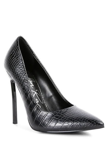 Urchin Croc High Stiletto Heel Pumps - Sleekdenim.com