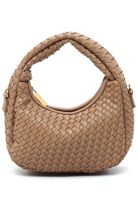 Woven Mini Hobo Shoulder Bag - Sleekdenim.com