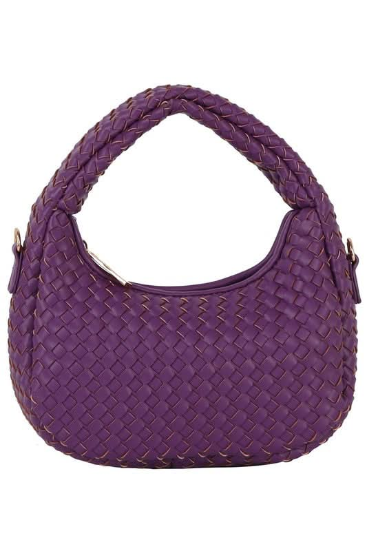 Woven Mini Hobo Shoulder Bag - Sleekdenim.com