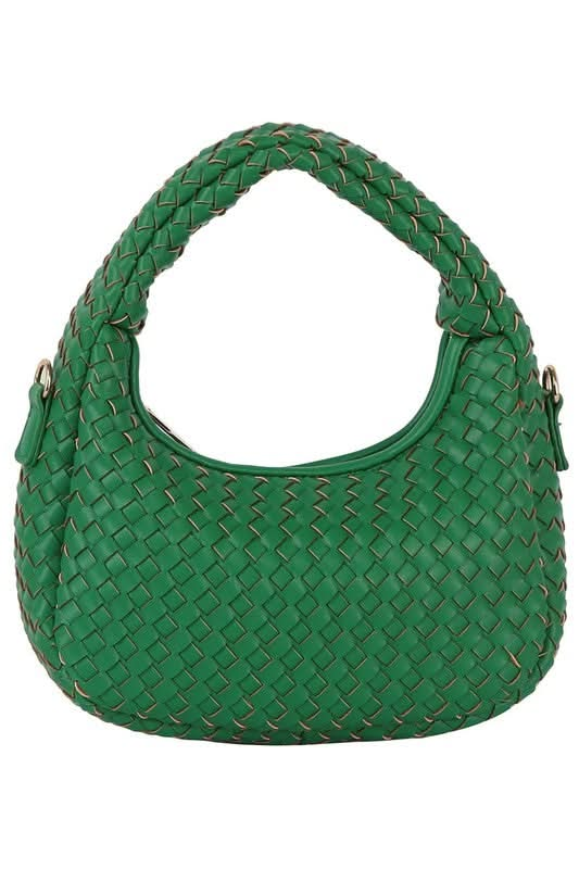 Woven Mini Hobo Shoulder Bag - Sleekdenim.com