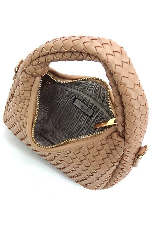 Woven Mini Hobo Shoulder Bag - Sleekdenim.com