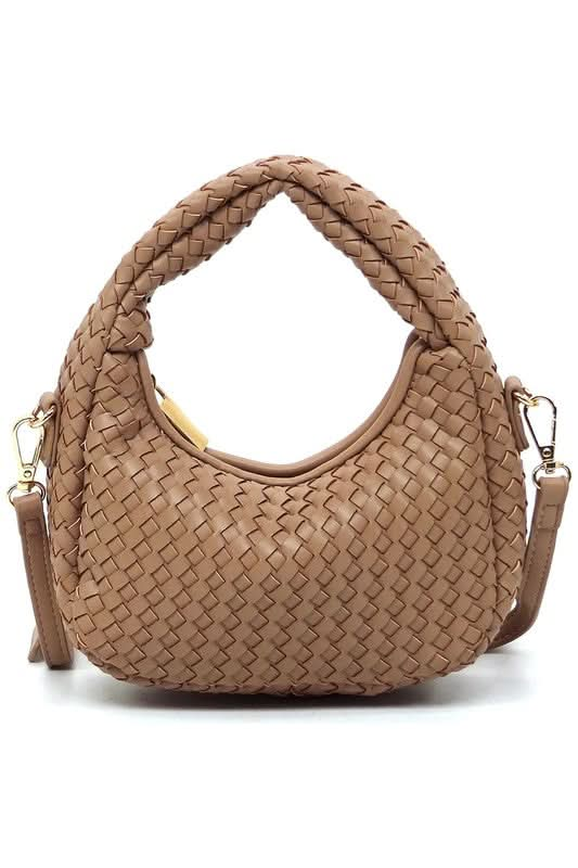 Woven Mini Hobo Shoulder Bag - Sleekdenim.com