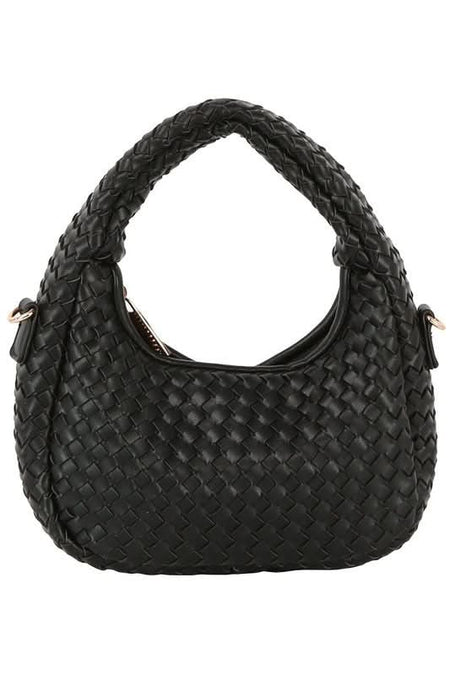 Woven Mini Hobo Shoulder Bag - Sleekdenim.com