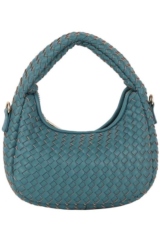 Woven Mini Hobo Shoulder Bag - Sleekdenim.com