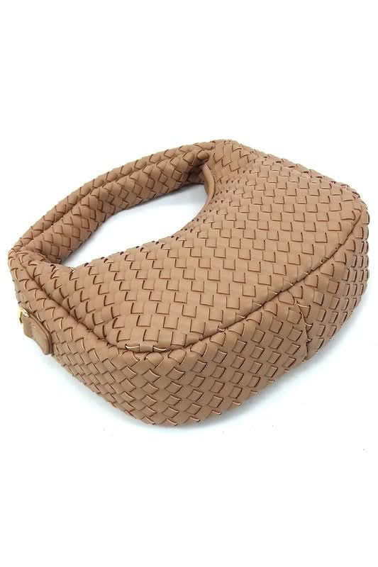 Woven Mini Hobo Shoulder Bag - Sleekdenim.com