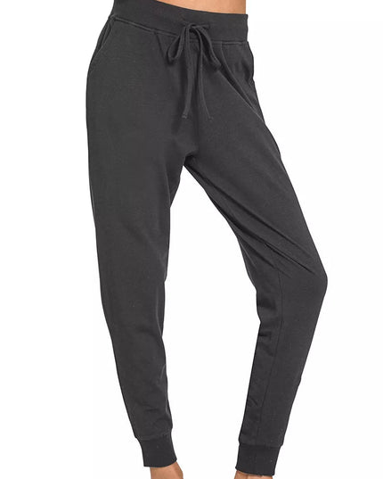 Zenana Drawstring Cotton Joggers with Pockets - Sleekdenim.com