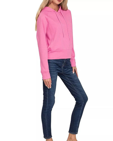 Zenana Drawstring Scuba Hoodie - Sleekdenim.com