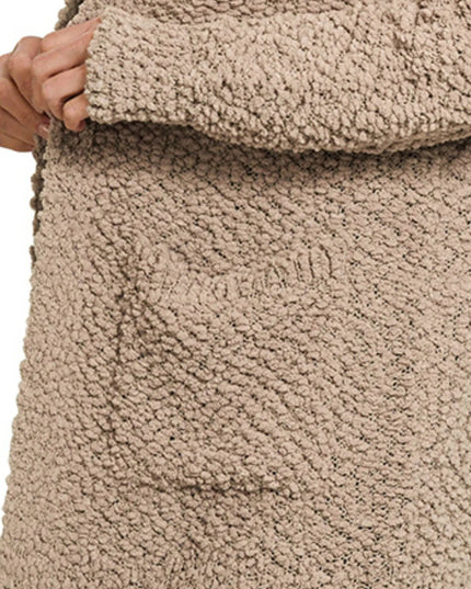 Zenana Long Sleeve Popcorn Sweater Cardigan with Pockets - Sleekdenim.com