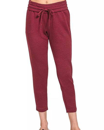 Zenana Scuba Capri Sweatpants with Pocket - Sleekdenim.com