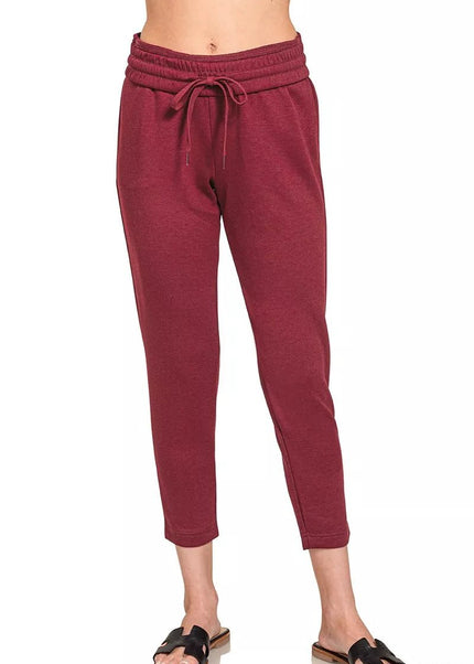 Zenana Scuba Capri Sweatpants with Pocket - Sleekdenim.com