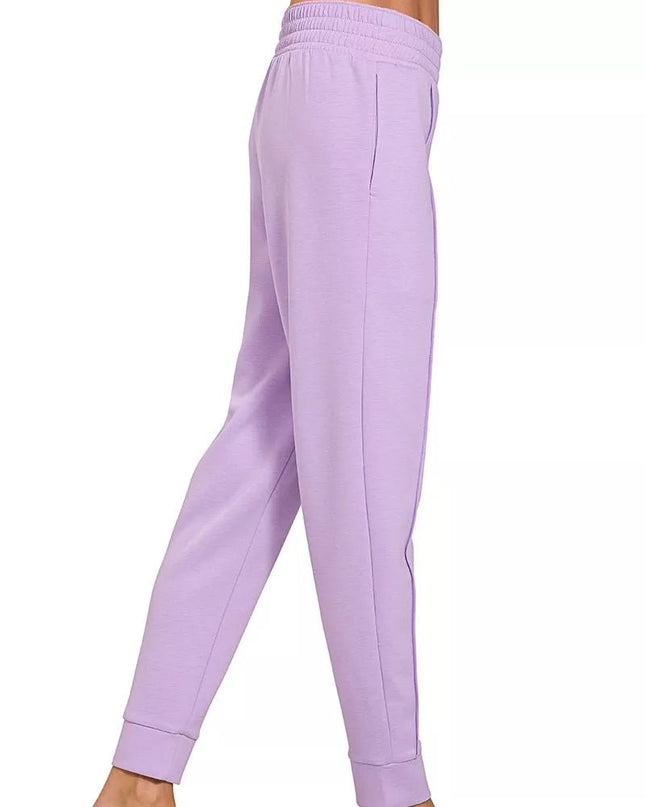 Zenana Scuba Mock Neck Sweatshirt and Joggers Set - Sleekdenim.com