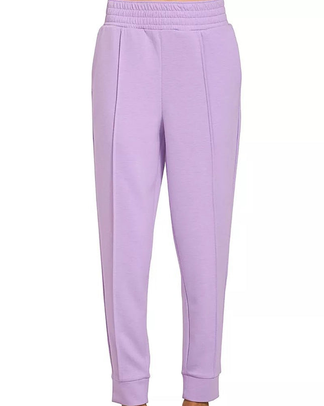 Zenana Scuba Mock Neck Sweatshirt and Joggers Set - Sleekdenim.com