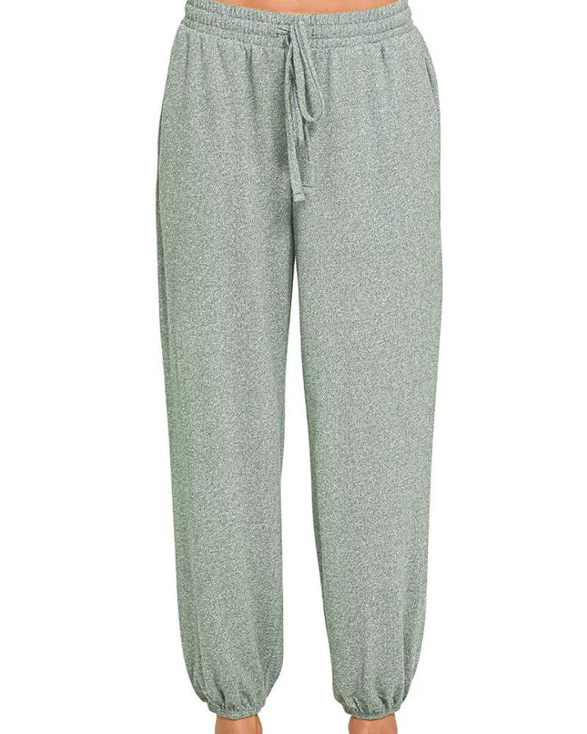 Zenana Soft Melange Hacci Jogger - Sleekdenim.com